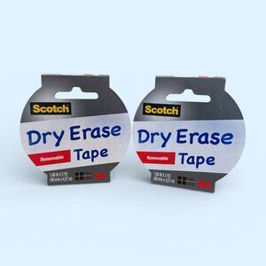 Scotch Dry Erase Tape "Removable" - SET of 2 - NEW